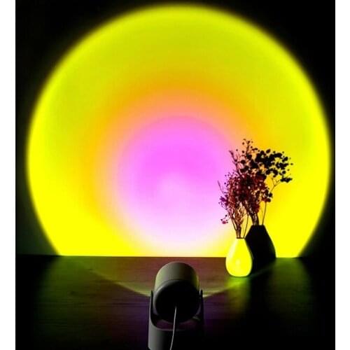 Creative Sunset Projector Night Light Romantic Photograph Atmosphere Light Live Sunset Mini Sunset Light Decoration For Bedroom