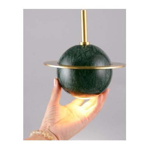 Wave trace small pendant lamp Nordic restaurant simple modern bedroom bedside light luxury bar brass marble planet