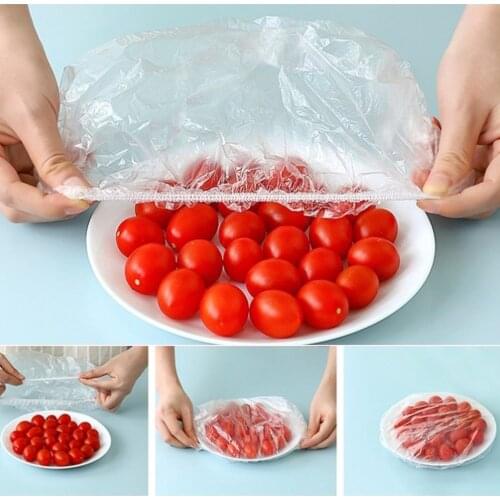 100Pcs Reusable Dustproof Disposable Bowl Cover Food Fresh Keeping Vacuum Sealed Bags For Kitchen Food Fresh Seal