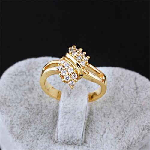 Luxury Ring Celebration Gift Jewelry Inlaid Rhinestone Fashion Personality Bow Travel Commemorative Birthday Party Wedding Bands