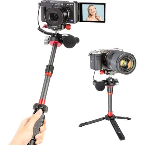 Ulanzi MT-43 Reflex Tripod Monopod With 360° Ball head Extendable Tripod Sider Cold Shoe Quick Release Plate for DSLR Camera