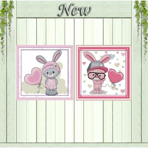 Baby bear cartoon lovely decor painting diy counted printed on canvas DMC 11CT 14CT kits Cross Stitch embroidery needlework Sets