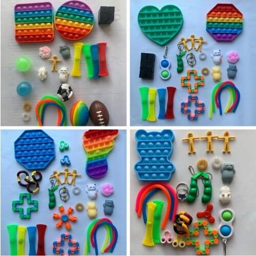 Set Marble Relief Gift for Fidget Toys Pack Anti Stress Toy Adults Boy Children Sensory Antistress Relief Figet Toys Box