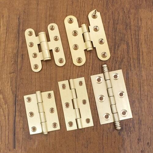 New Chinese pure copper home cabinet door chassis heavy duty flat hinge hardware hinge hinge butterfly hinge