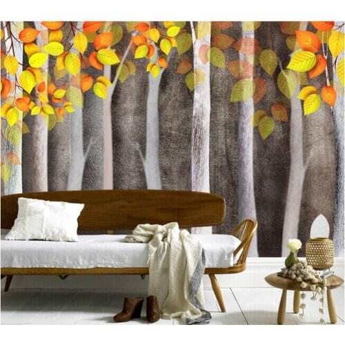 Custom retro wallpaper, fall woods murals for the living room bedroom TV background wall waterproof papel de parede