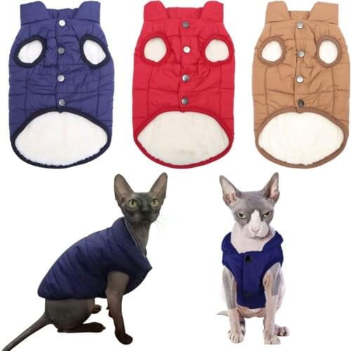 Autumn Winter Warm Pet Cat Clothes For Cats Sphynx Soft Fleece Kitten Kitty Coat Jacket Christmas Cat Costumes Pets Dog Clothing