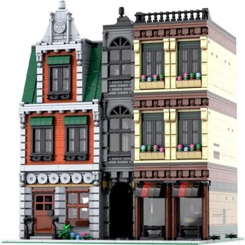 Ship within 5-7 days)4157Pcs MOC-37229 Modular DownTown Architectural Bricks Model (Designed by Peeters Kevin)