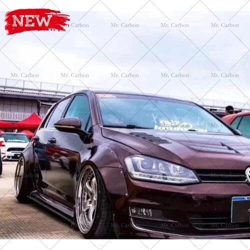 FOR GOLF MK7 7.5 GTI RLINE GLASS FIBER WIDE FENDER FLARE TRIM BODY KIT FOR MK7 FRP FRONT/REAR WIDE FENDER RACING