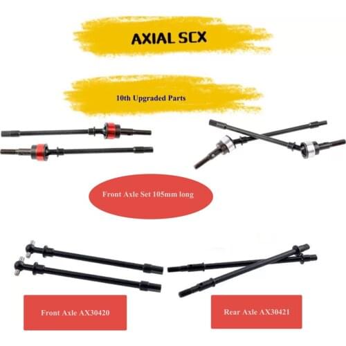 2pcs Front CVD Drive Shaft length 105mm Front/Rear Axle for 1/10 RC Crawler Axial SCX10
