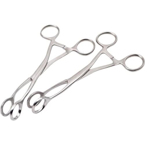 1pc Stainless Steel Body Piercing Plier Round Open Clamp Body Ear Lip Navel Nose Tongue Piercing Forcep Tool Elbow/Straight Head