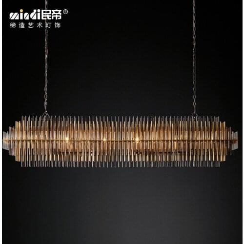 Postmodern luxury living room dining room chandelier model room personality crystal bar simple engineering lamps