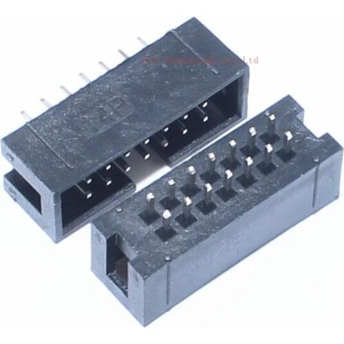 10pcs dc3-14p 2.54MM pitch JTAG ISP MALE SOCKET straight idc box headers PCB CONNECTOR DOUBLE ROW 2x7PIN DC3 14 PIN 14P HEADER