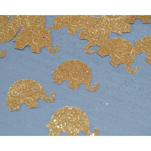 Elephant glitter confetti- kids birthday party children baby shower Table decor scrapbook Confettis