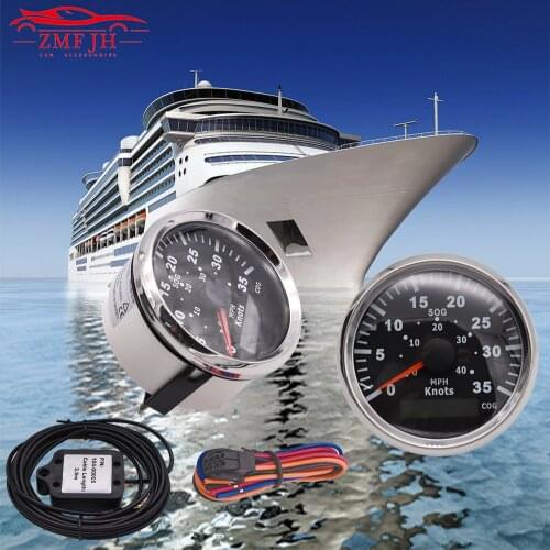 85mm Car Boat GPS Speedometer Waterproof 35 Knots 40 MPH Speedometer Gauge fit Marine Auto With Backlight 9~32V