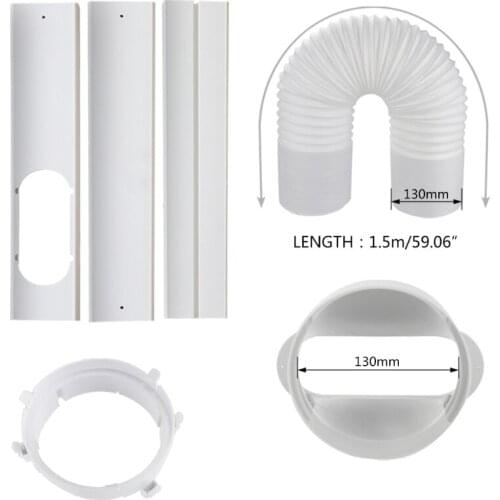 Universal Window Adaptor Tube Connector Kit, Window Seal Exhaust Hose Interface for Portable Air Conditioner 130mm