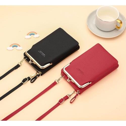 Women Phone Bag Solid Crossbody Bag Cellphone Bag Fashion Daily Use Card Holder Mini Summer Shoulder Bag for Women Wallet