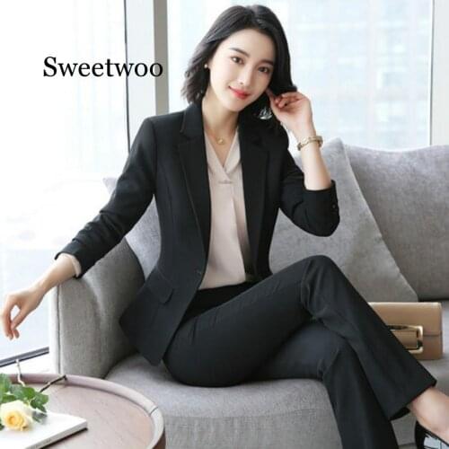 Womens suits spring and autumn new fashion temperament high-end professional wear wild trousers womens two-piece suit