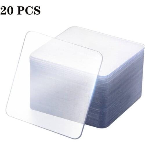 20pcs Strong Adhesive Double-sided Tape Super Sticky PVC Seamless Waterproof Waterproof Tape Household Items 6*6cm U2