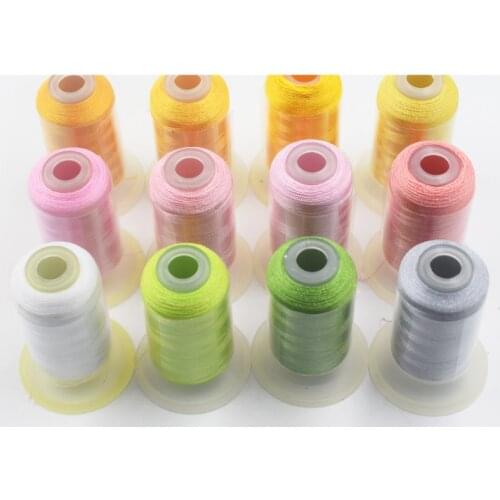 40 Colors Polyester Embroidery Thread For Brother/Babylock/Janome Machine 550Y Mini Cones With High Quality