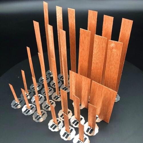 50pcs Wooden Candle Cores for DIY Handmade Aroma Candle Making Supplies 6-19cm Candles Wick With Sustainer Tab Candle Wick Core
