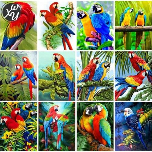 Diamond Painting Kits for Adults Parrot Full Drill Mosaic Art Bird Rhinestones Embroidery Round Square Cross Stitch Family Decor