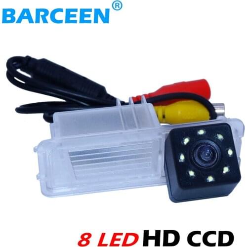 Car rear eversing camera hd ccd image lens 8 led glass lens material 170 wide angle for Volkswagen golf 6/MAGOTAN
