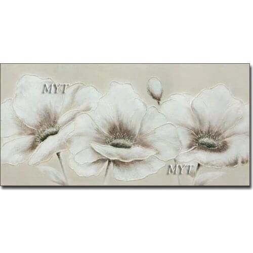 White Flower 100% Hand Painted Abstract Oil Painting On Canvas Abstract Painting Wall Art Paintings Wall Picture for Living Room