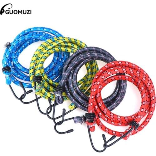 1pc 1.5m Stretch Elastic Bungee Cord Hooks Brand Bikes Rope Tie Car Luggage Roof Rack Strap Hooks Bicycle Tied
