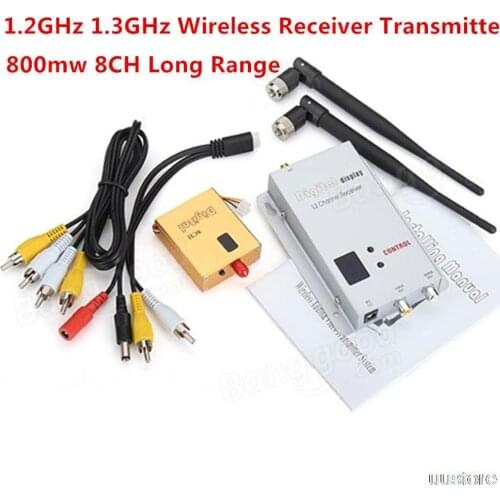 FPV 1.2g 1.2ghz 800mw Digital wireless AV Video/Audio Diagram Transmitter and Receiver combo for Rc ZMR250 QAV280 QAV250 Drone