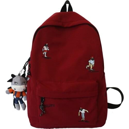 Hot sale Cute Women Backpack Cartoon Large Capacity Casual Travel Backpacks For Fashion Teenagers Girls Canvas School Bag 2020