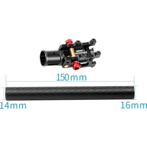 JMT Z16 Folding Arm Fixing Connector Joint with 16MM*14MM*150MM 3K Carbon Fiber Tube for RC Drone Aircraft Multirotor DIY