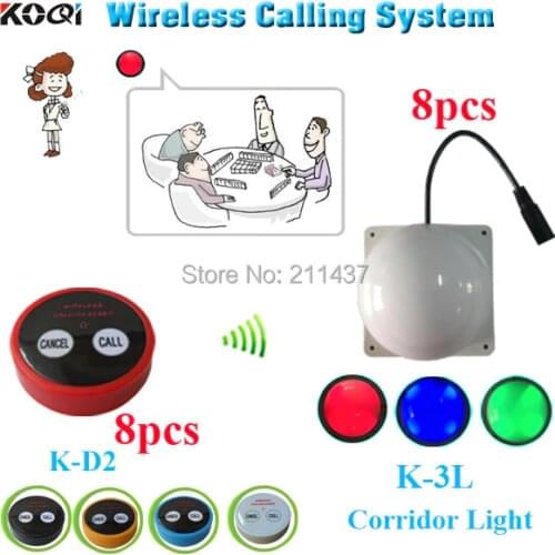 Chess room calling system K-D2 button for client in the room and corridor light for waiter in the corridor
