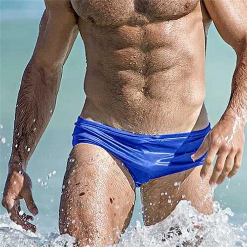 Fashion Men Breathable Trunks Pants Beach Solid Color Running Swimming Underwear #A