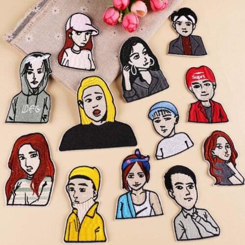 20pcs/lot Embroidery Patches Letters Boutique DIY Social Elites Boy Girl Clothing Accessories Heat Transfer Badge Iron Clothes
