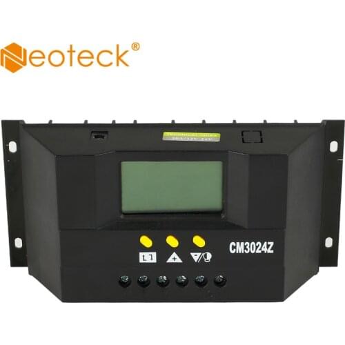 Neoteck 12V/24V 30A LCD Solar Panel Controller LCD Display Regulator Charge Battery Protection PWM