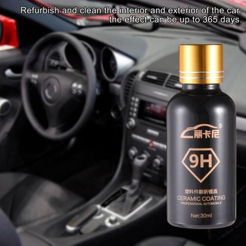 30ml Car Plastic Plating Refreshing Agent Automotive Coating Polishing Automotive Interior Exterior Refurbishment Kit Paint Care
