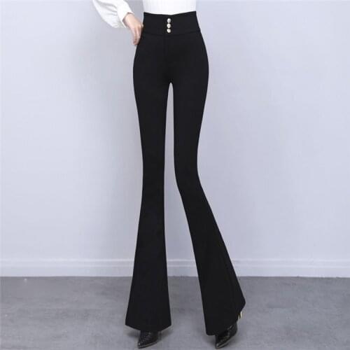 PKSAQ Women's Flared Trousers