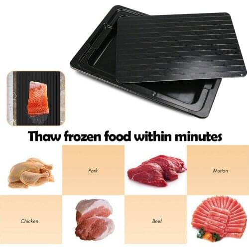 2pcs Fast Defrosting Tray Durable Practical Multi-functional Classic Frozen Food Meat Fish Defrost Plate Board Kitchen Tool