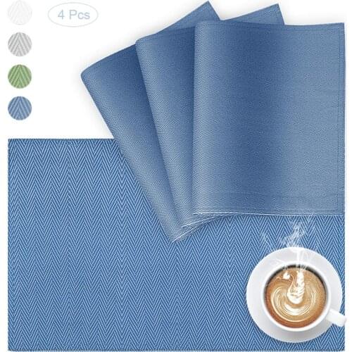 Placemats Washable Polyester Fabric Place Mats Stain-Resistant Dining Disc Cup Coaster Pad Heat Resistant Cloth Kitchen Tablemat