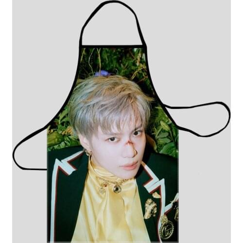 Custom Taemin Apron Dinner Party Cooking Apron Adult Baking Accessories Waterproof Fabric Printed Cleaning Tools