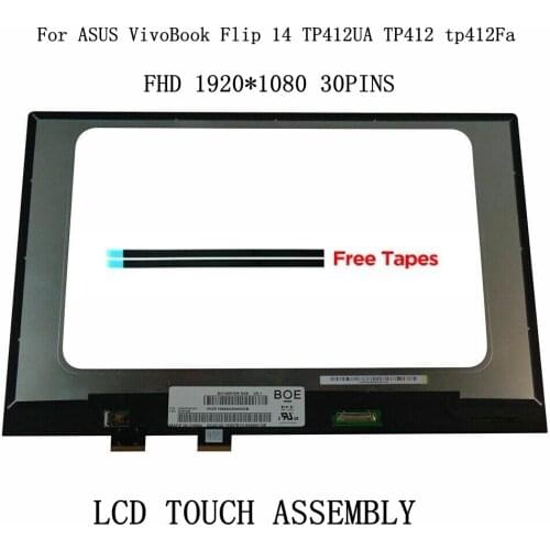 N140HCA-EAC 1920*1080 14.0 LCD Touch Screen Assembly without frame for ASUS VivoBook Flip 14 TP412 TP412U TP412UA