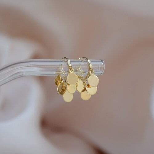 14k Gold Plated Piece Smart Drop-shaped Tassel Ball Earrings for Woman High-quality French New Trend Luxury Fashion Earring