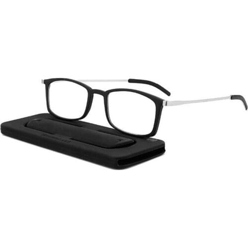 Titanium Anti Blue Light Reading Glasses Magnifier Women Men Urltralight Urltrathin Card Mobile phone holder Hyperopia Glasses