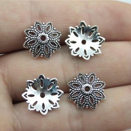 Tristana 40pcs 15x15mm For Jewelry Making End Caps Bead End Caps Findings Bead Cap Jewelry For Jewelry Making