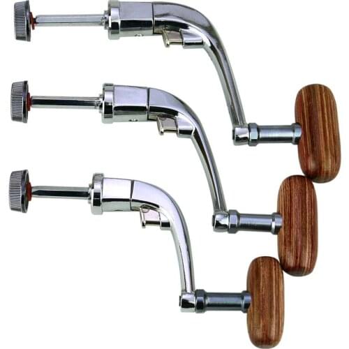 Universal Metal Handle Fishing Reels Crank Rock Arm Fishing Reel Spinning Grip Metal Folding Rocker S M L Size For 1000-7000Reel