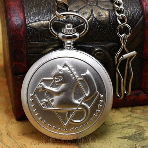 Vintage Retro Pearl Sand Alchemist Alchemist Silver Quartz Poket Watch with Chain Gift for Women Men relogio de bolso