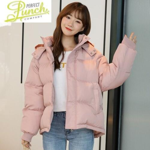 Jacket 2021 Winter Womens Down Cotton Padded Jackets Women Korean Clothes Bread Coat Female Hooded Parka Femme Veste LXR1156