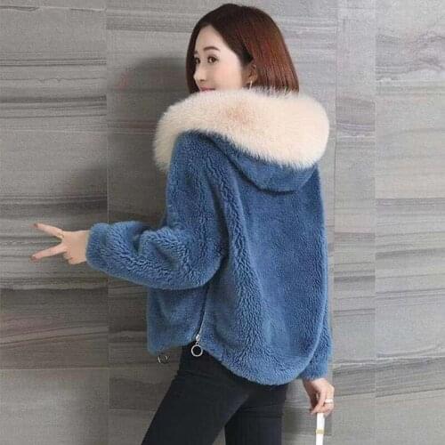 Womens Winter Thick Warm Hooded Faux Mink Fur Coat Ladies Fake Fur Teddy Jacket Parka Overcoat Outwear with Fur Trim Hood