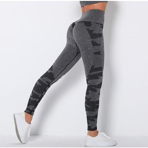 SALSPOR Seamless Yoga Leggings Women Camouflage High Waist Push Up Tight Sweatpants Fitness Sports Running Energy Gym Wear
