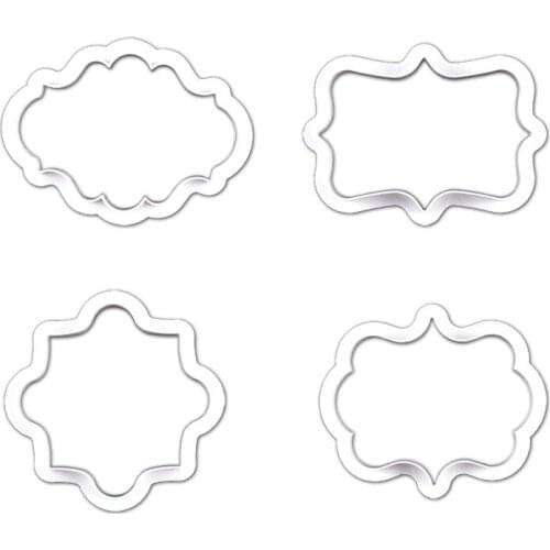 4PCS Chocolate Mold 2021 New Biscuit Stamp Mold Diy Baking Cake Decoration Tool Set Food Grade Cake Tool Plastic Cutter